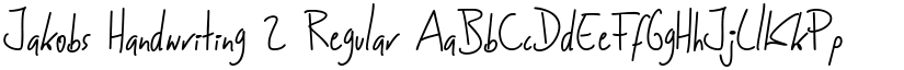 Jakobs Handwriting 2 Regular font
