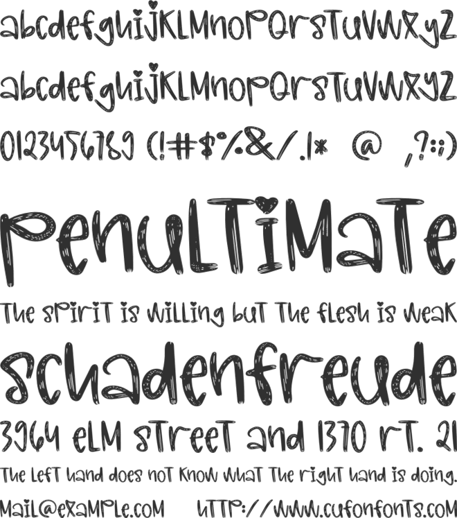 Hello Rainbow font preview