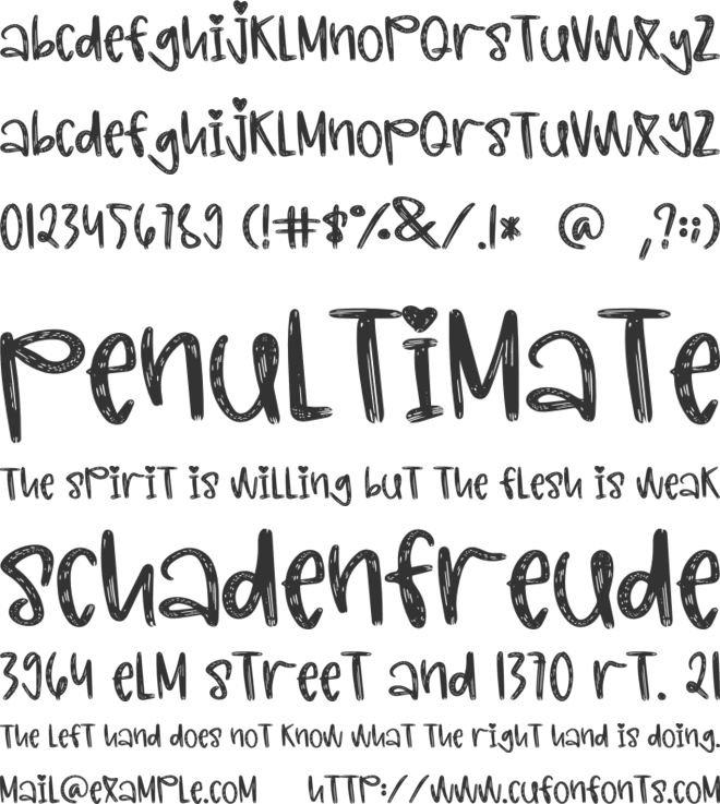 Hello Rainbow font preview