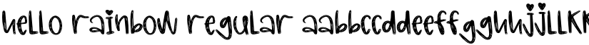 Hello Rainbow Regular font