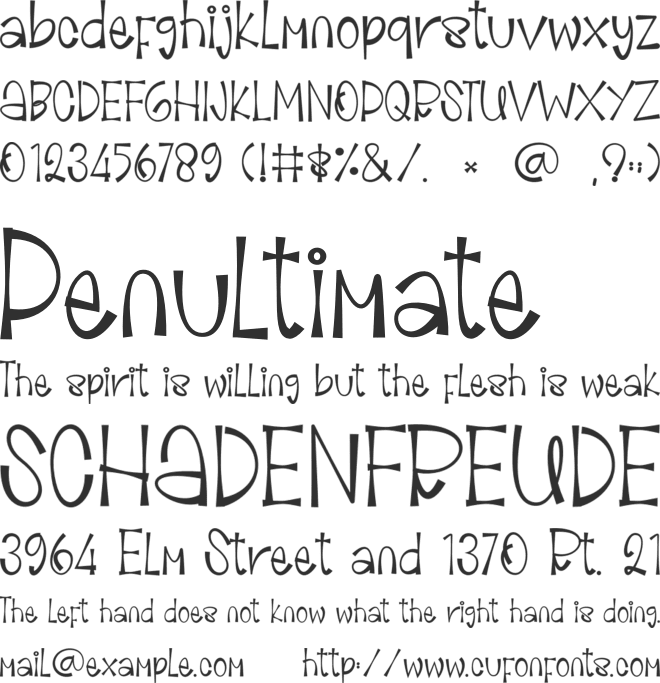 Rise And Shine font preview