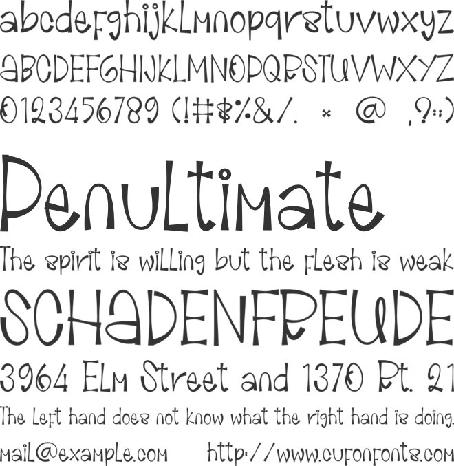 Rise And Shine font preview