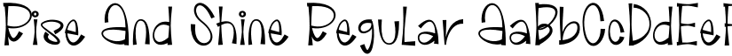 Rise And Shine Regular font