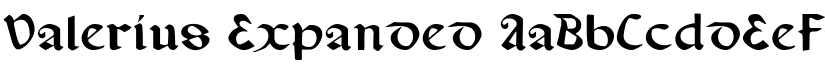 Valerius Expanded font