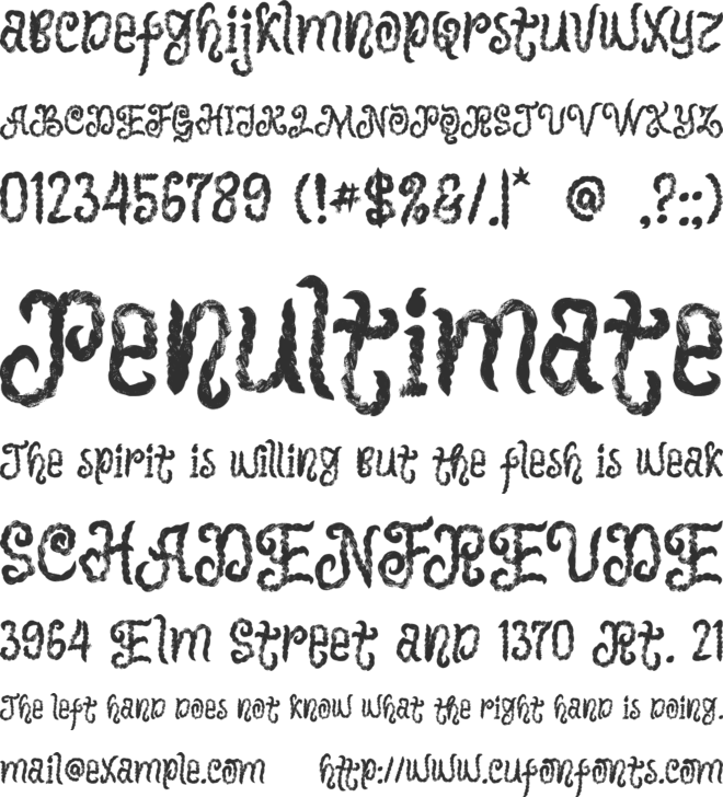 Witchness font preview