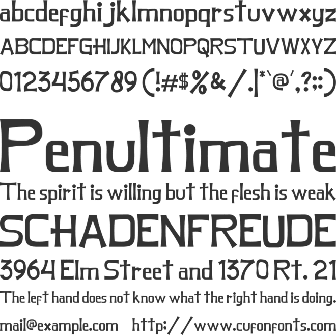 The Gluttons font preview