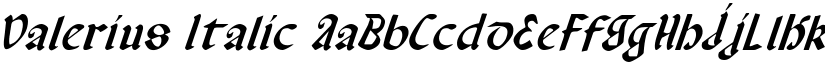 Valerius Italic font