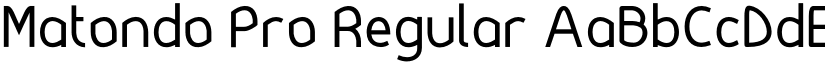 Matondo Pro Regular font
