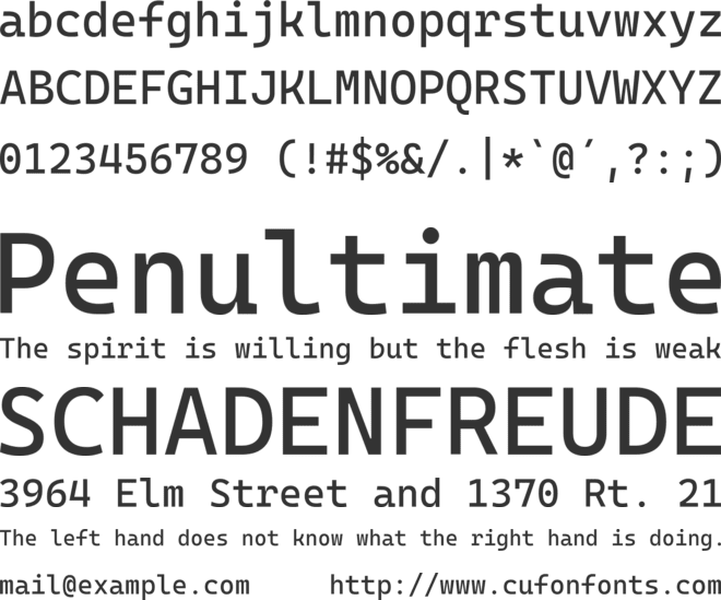 Delugia Mono font preview