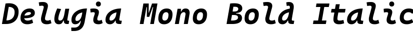 Delugia Mono Bold Italic font