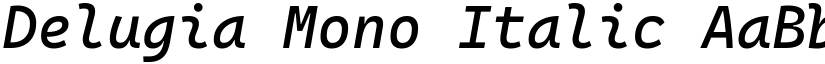 Delugia Mono Italic font