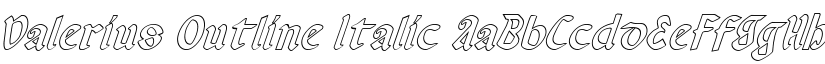 Valerius Outline Italic font