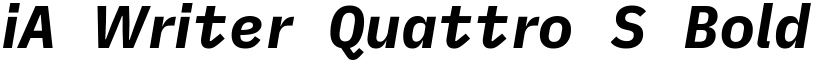 iA Writer Quattro S Bold Italic font