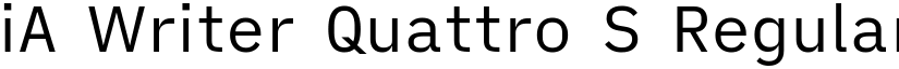 iA Writer Quattro S Regular font