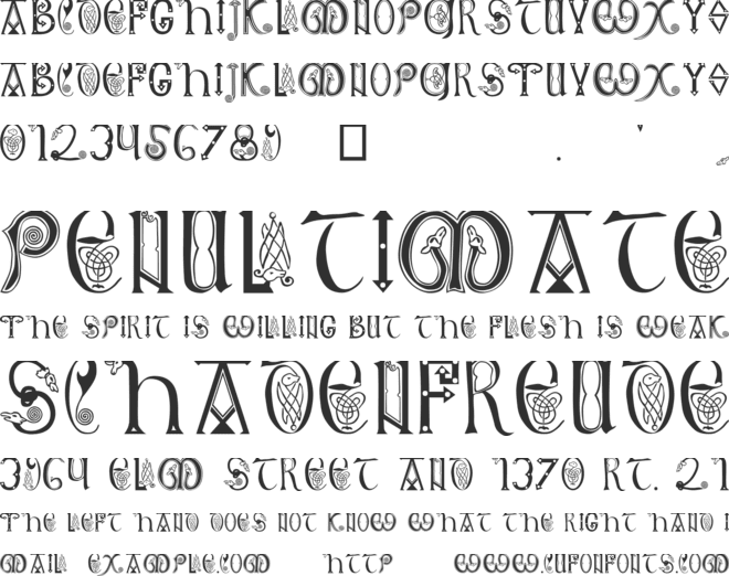 Anglo-Saxon, 8th c. font preview