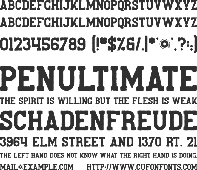 Burble VP font preview
