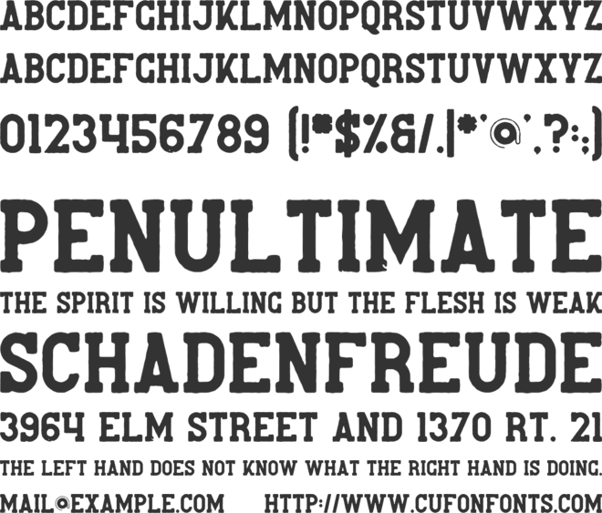 Burble VP font preview