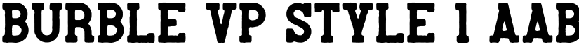 Burble VP Style 1 font