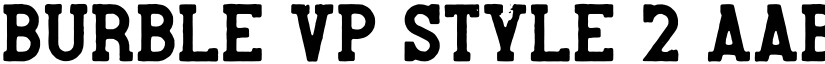 Burble VP Style 2 font
