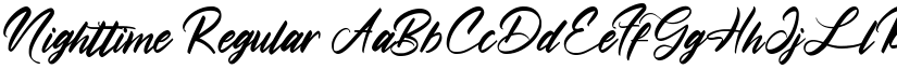 Nighttime Regular font