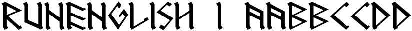 RUNEnglish 1 font