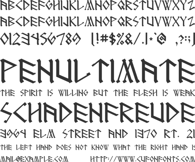 RunEnglish font preview