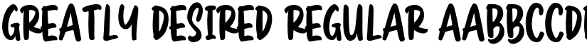 Greatly Desired Regular font