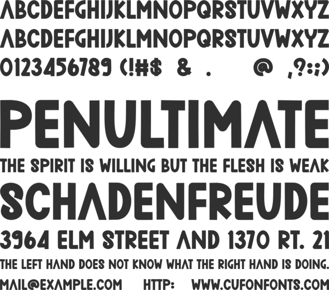 Thicker font preview