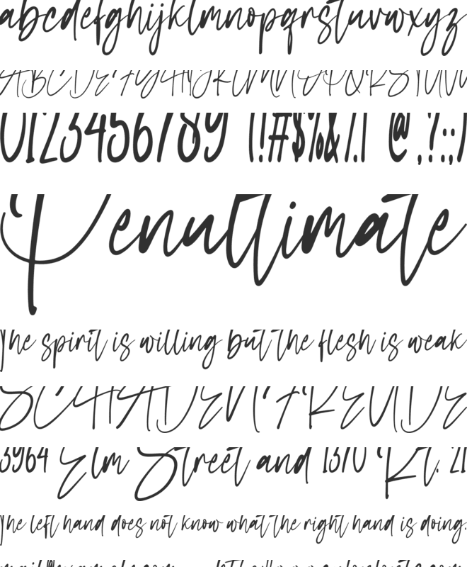 Hello France font preview