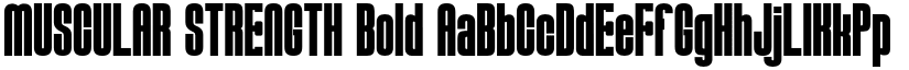 MUSCULAR STRENGTH Bold font