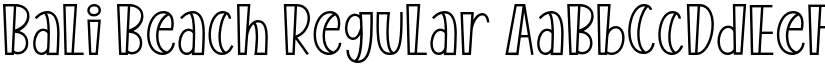 Bali Beach Regular font