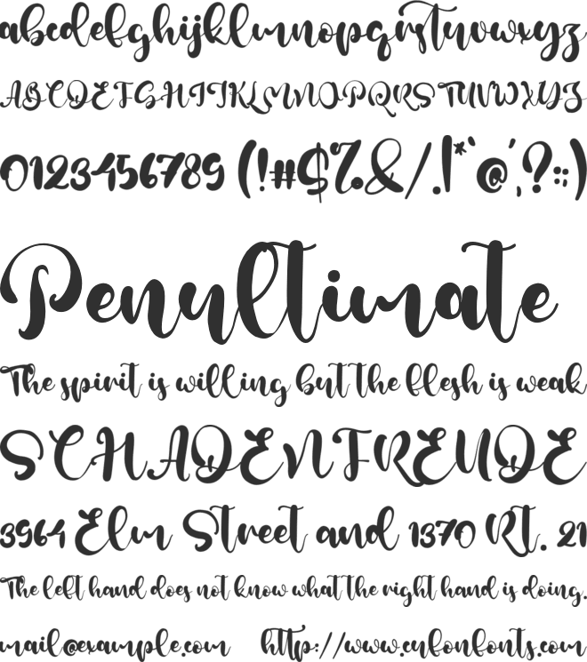 Greenshall font preview