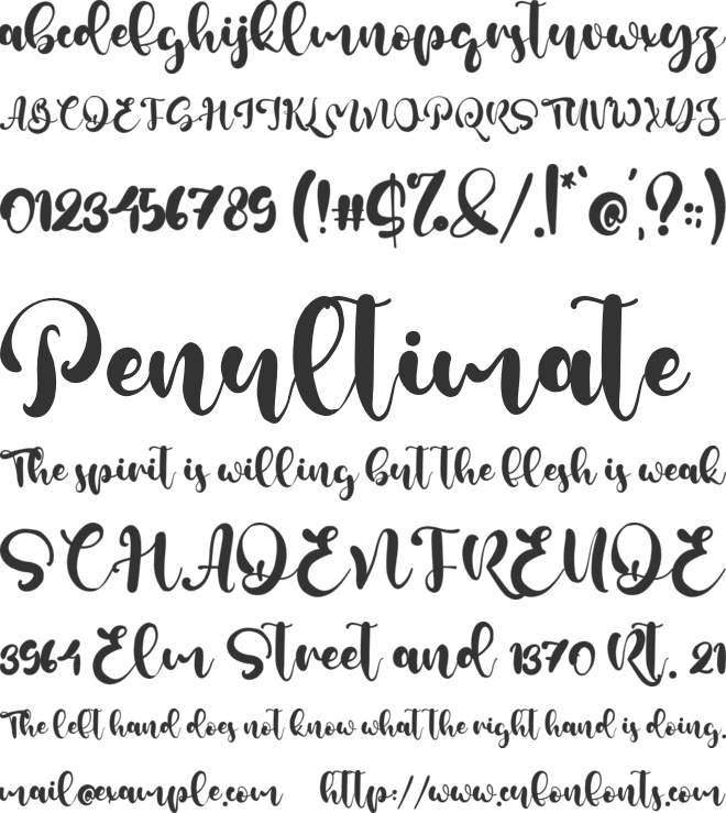 Greenshall font preview