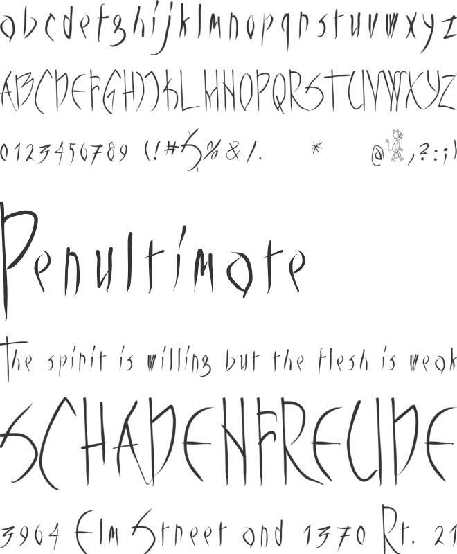 Vampyrish font preview