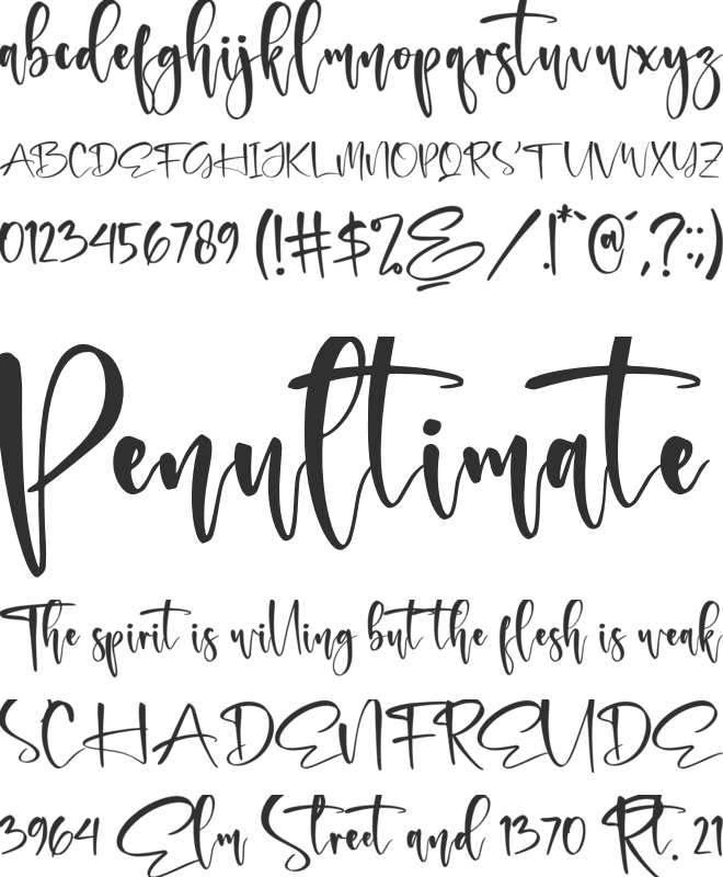 Emelyday font preview