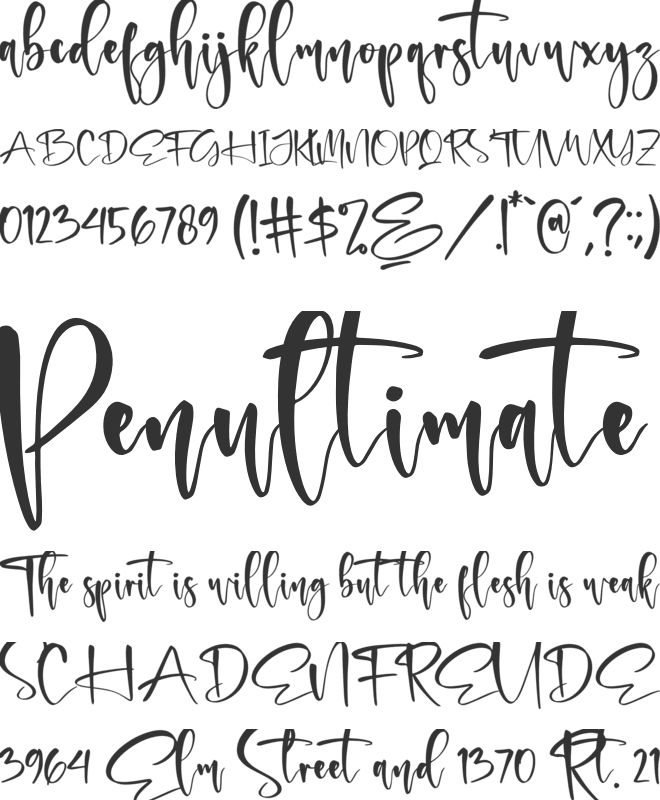 Emelyday font preview