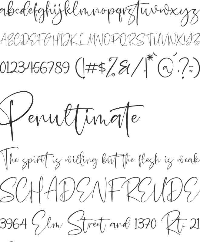 Rastedral font preview
