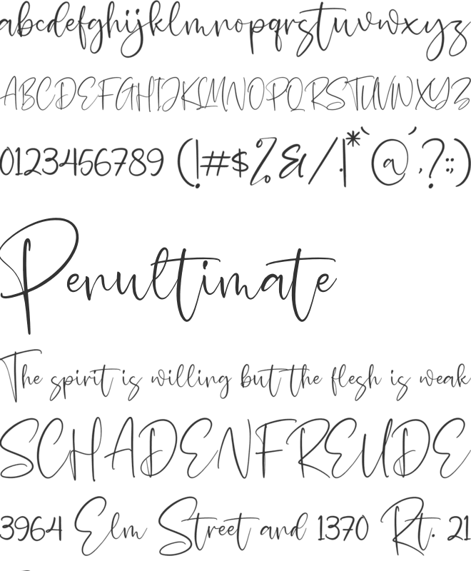 Rastedral font preview