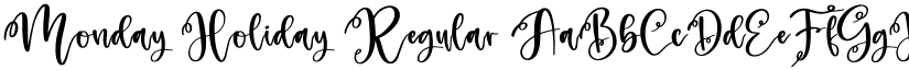 Monday Holiday Regular font