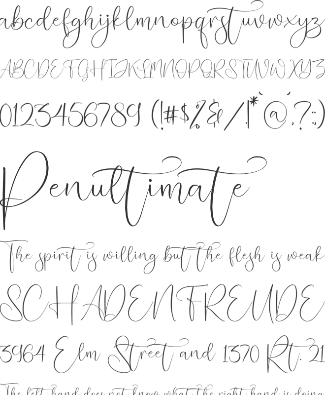 Puspita font preview