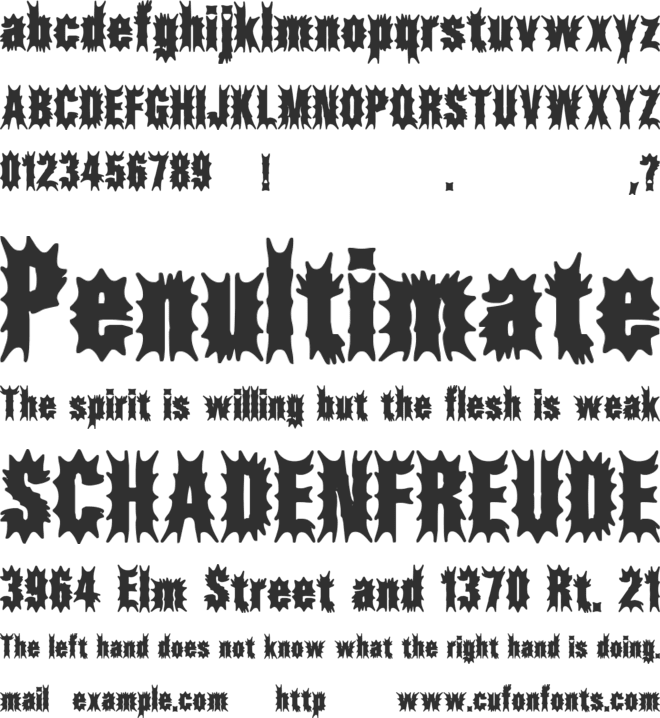 Aftermath BRK font preview