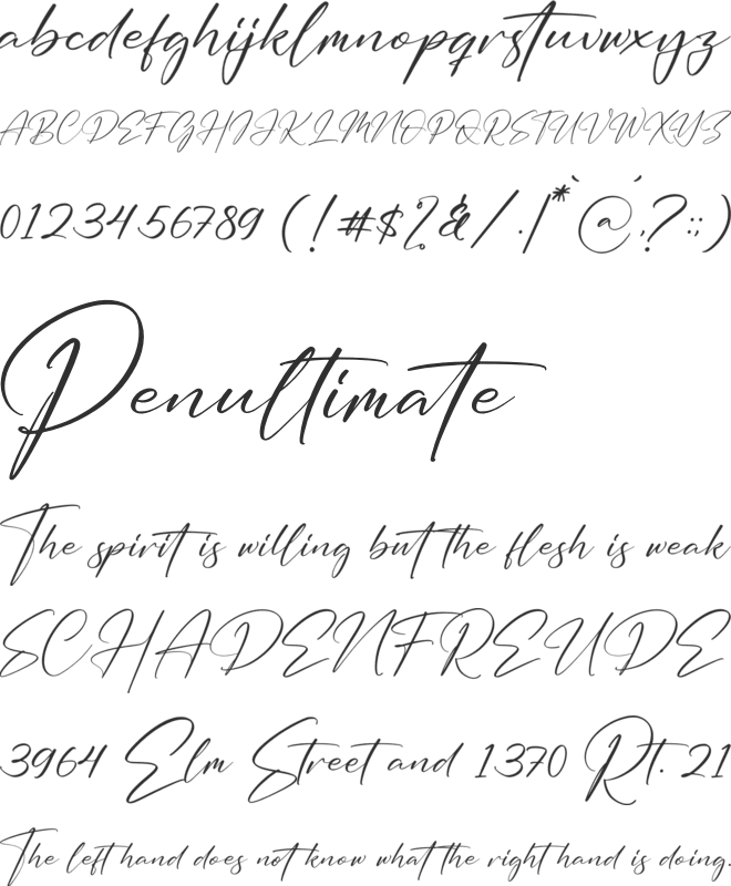 Handmagic Signature font preview