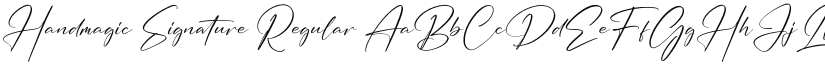 Handmagic Signature Regular font