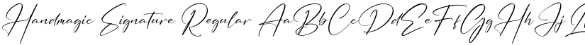 Handmagic Signature Regular font