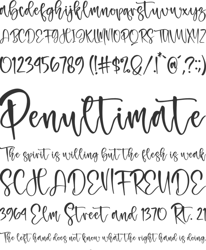 Paristime font preview