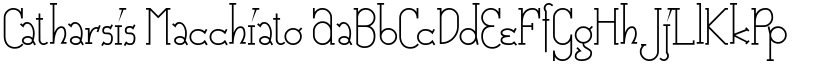 Catharsis Macchiato font