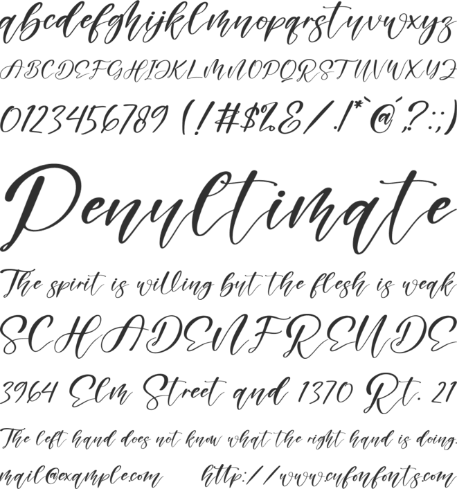 Maghdela font preview