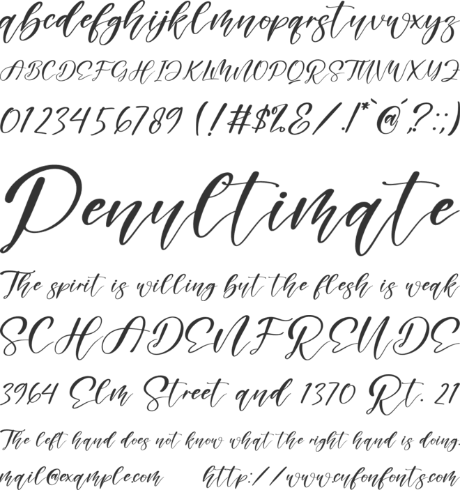 Maghdela font preview