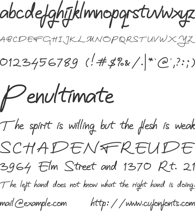 molecules font preview