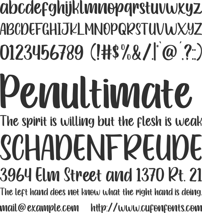 Green London font preview